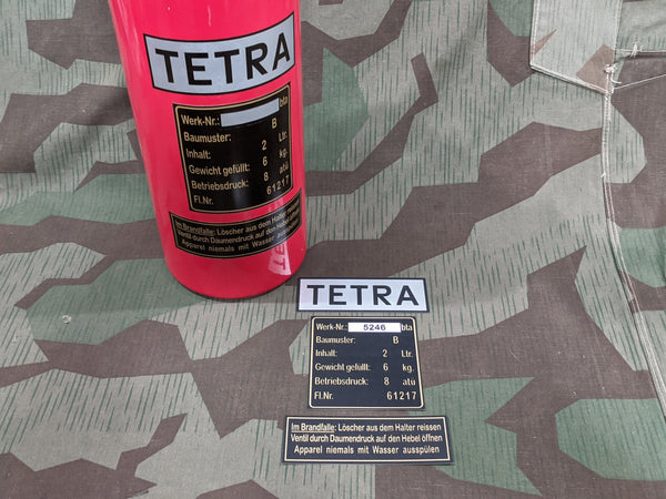 TETRA German Fire Extinguisher Decal Set (1st Run)