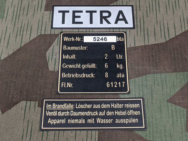 TETRA German Fire Extinguisher Decal Set (1st Run)