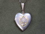 USN Navy Heart Shaped Locket Necklace (as-is)
