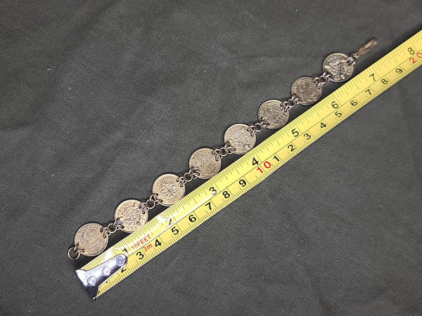 British India Coin Bracelet (Dates from 1912 to 1938)