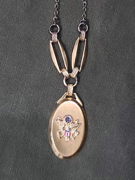 Army Eagle Sweetheart Necklace