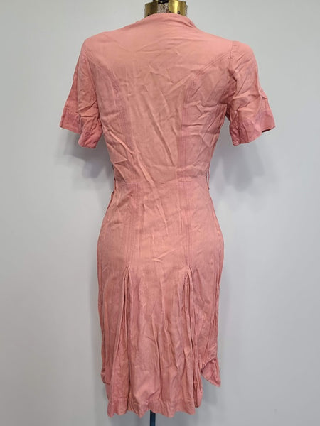 Pink Button Down Dress <br> (B-33" W-26" H-31")