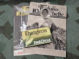 Vintage 1930s German Thalysia Yeast Tin with 2 Magazines