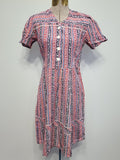 German Stripe Print Dress <br> (B-34.5" W-28" H-37")