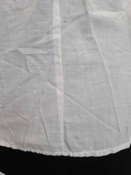 White Sleeveless Eyelet Blouse from Germany <br> (B-37" W-34.5")