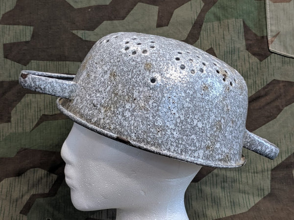 German Helmet made into a Strainer