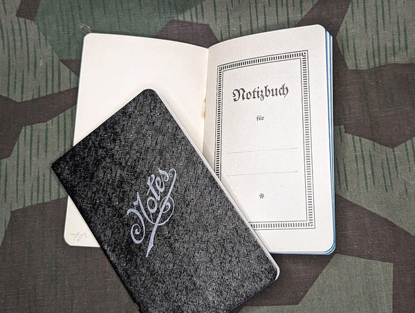 German Notebook Design German Notebook with 1937/1938 Calendar