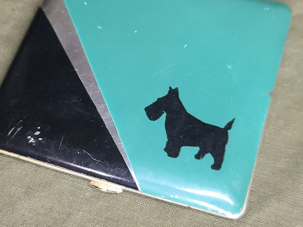 Cigarette Case with Scottie Dog (Made in England)