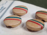 Wooden Patriotic Buttons on Card