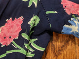Blue Flower Print Dress w/ Matching Jacket <br> (B-39" W-30" H-33")