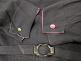 Blue Dress with Pink Trim <br> (B-38" W-32 1/2" H-38")
