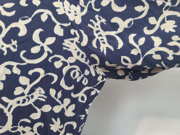Blue and White Animal Novelty Print Dress <br> (B-47" W-37" H-44")