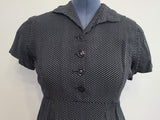 German Black Polka Dot Dress <br> (B-40" W-33" H-41")