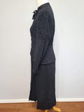 German Black Dress with Lace Inserts <br> (B-38" W-32" H-38")