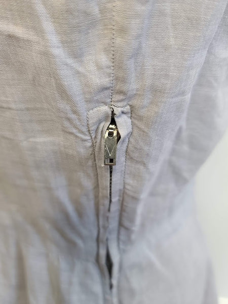 Gray Dress with Embroidered Ribbon <br> (B-37" W-28" H-42")