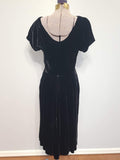 German Black Velvet Dress with Apron <br> (B-34" W-27" H-35")