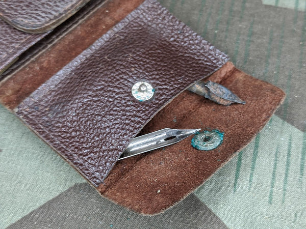 Leather Pen and Pencil Case AS-IS