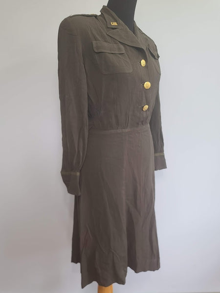 OD Army Nurse Off-Duty Dress <br> (B-42" W-28" H-37")