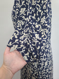 Blue and White Animal Novelty Print Dress <br> (B-47" W-37" H-44")