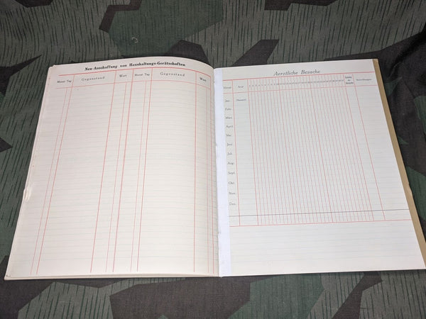 Haushaltungsbuch Home Accounting Book 1940