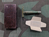 Razor in Bakelite Case with Razor Blades