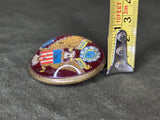 Domed Glass US Eagle Sweetheart Pin