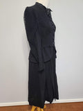 German Black Dress with Lace Inserts <br> (B-38" W-32" H-38")