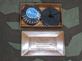 Original Bakelite Geha Typewriter Ribbon Container with Ribbons