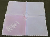Lot of 4 USN Navy Wife Hankies