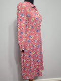 Pink Flower Long Sleeve Dress <br> (B-38" W-33" H-44")