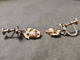Marine Corps Star Rhinestone Screw-Back Earrings