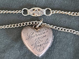 Red, White and Blue Heart Locket Engraved