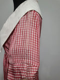 Red and White Checkered Dress (as-is) <br> (B-37" W-29" H-42")