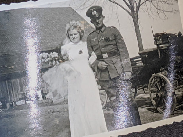 Lot of 4 Soldier's Wedding Photos