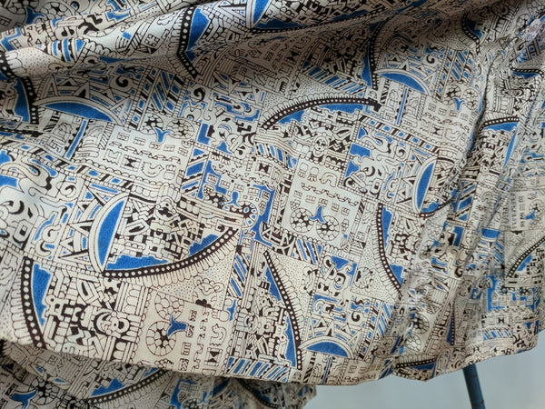 Aztec Novelty Print Dress <br> (B-34" W-28" H-37")