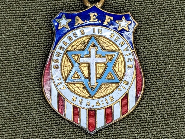AEF Comrades in Service WWI Veterans Association Charm (folded into the American Legion)
