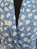 Seersucker Flower Print Dress <br> (B-43" W-36" H-44")