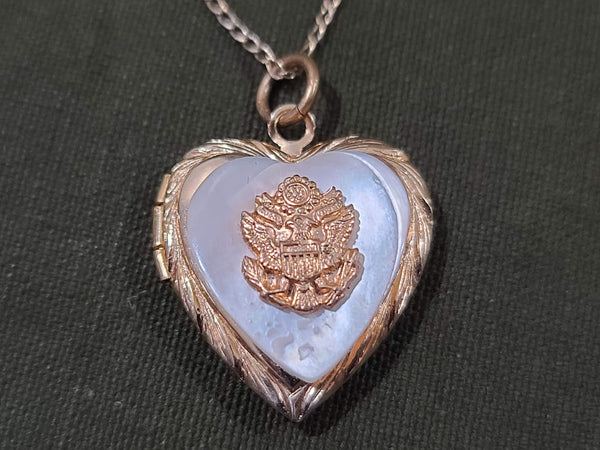 Army Sweetheart Heart Shaped Locket
