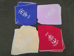 Lot of 4 Vintage WWII USN Navy Wife Hankies