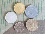 Lot of 5 1920s and 1940s WWII Coins from Various Countries (Italy, England, Belgium, Greece)
