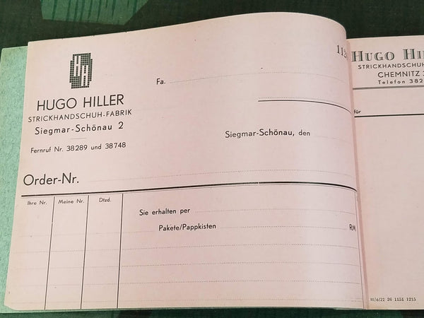 Hugo Hiller Knit Glove Order Booklet