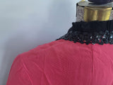 Pink Dress with Black Sequin Trim <br> (B-35" W-27" H-37")