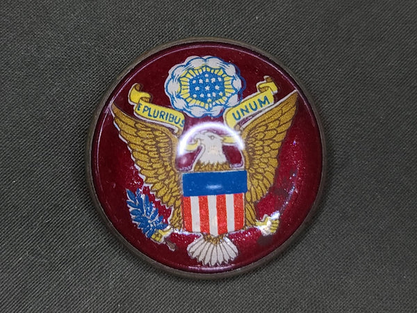 Domed Glass US Eagle Sweetheart Pin