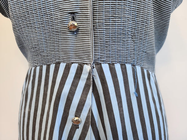Blue Striped Dress <br> (B-44" W-38" H-48")