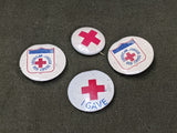 4 Various Red Cross Pins