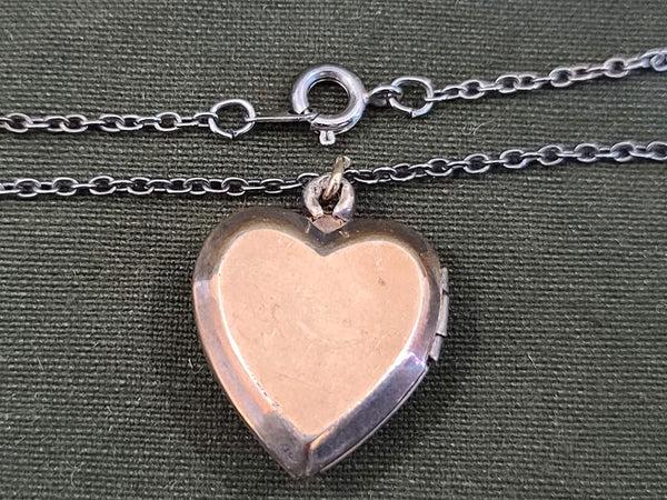 US Navy Mother of Pearl Sweetheart Locket Necklace