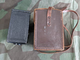 Unmarked Box Camera in Leather Case