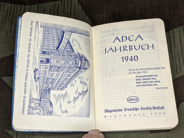 1940 ADCA Pocket Kalendar