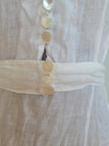 White Button Down Dress <br> (B-36" W-26" H-34")