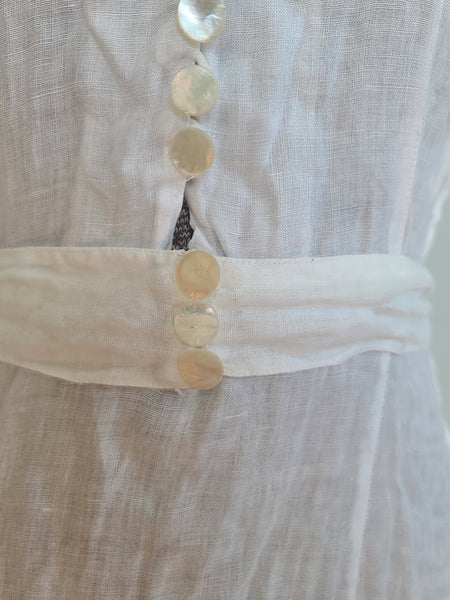 White Button Down Dress <br> (B-36" W-26" H-34")
